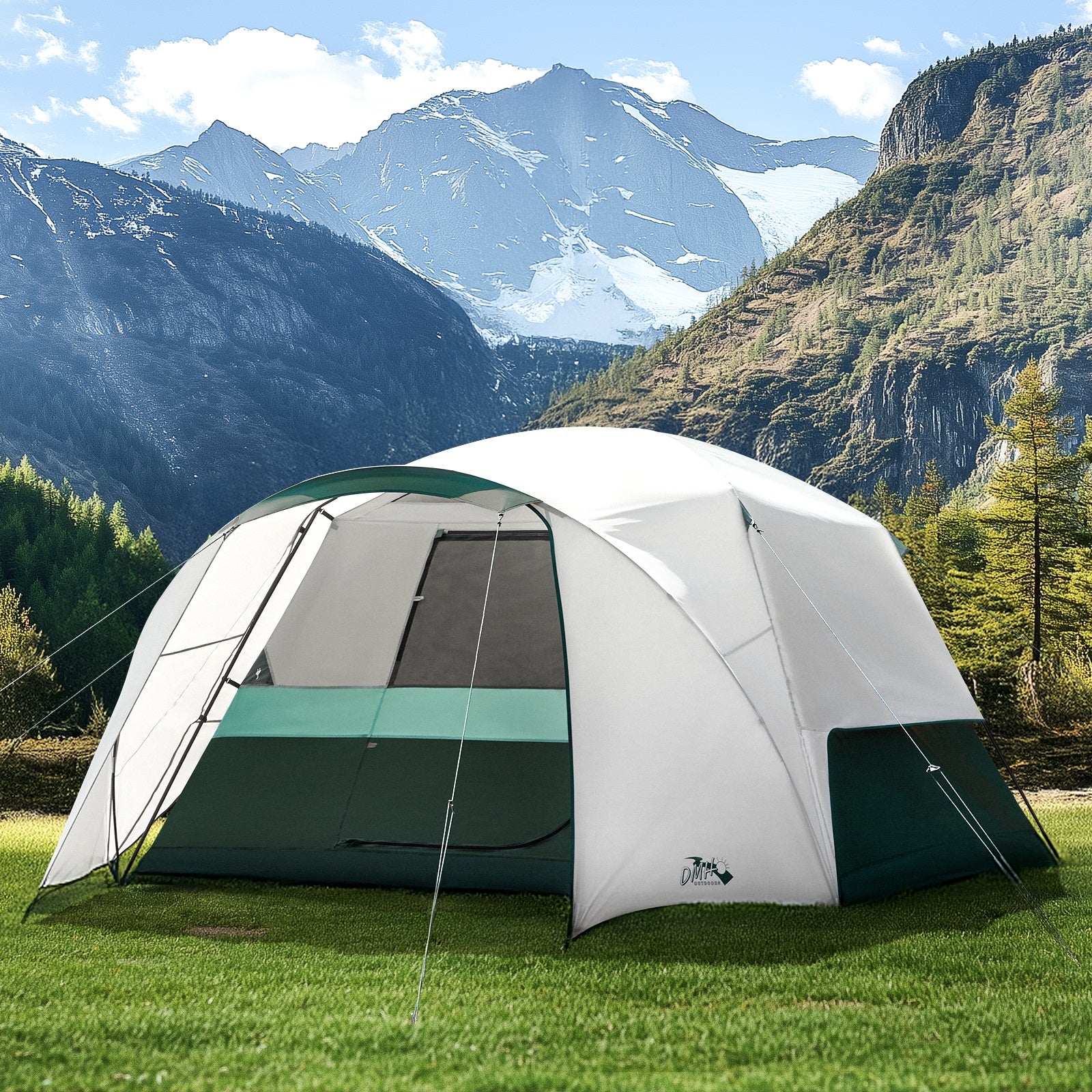 6-Person Camping Tent with Porch