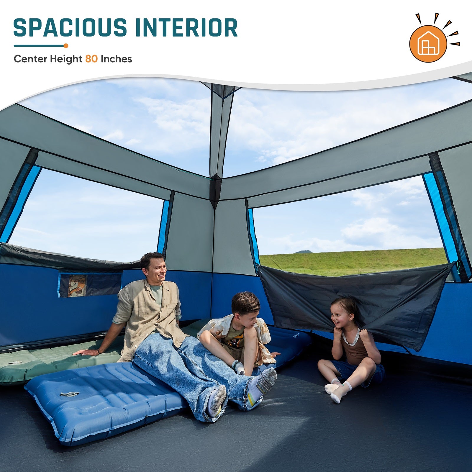 Pop-Up Camping Tent with Porch