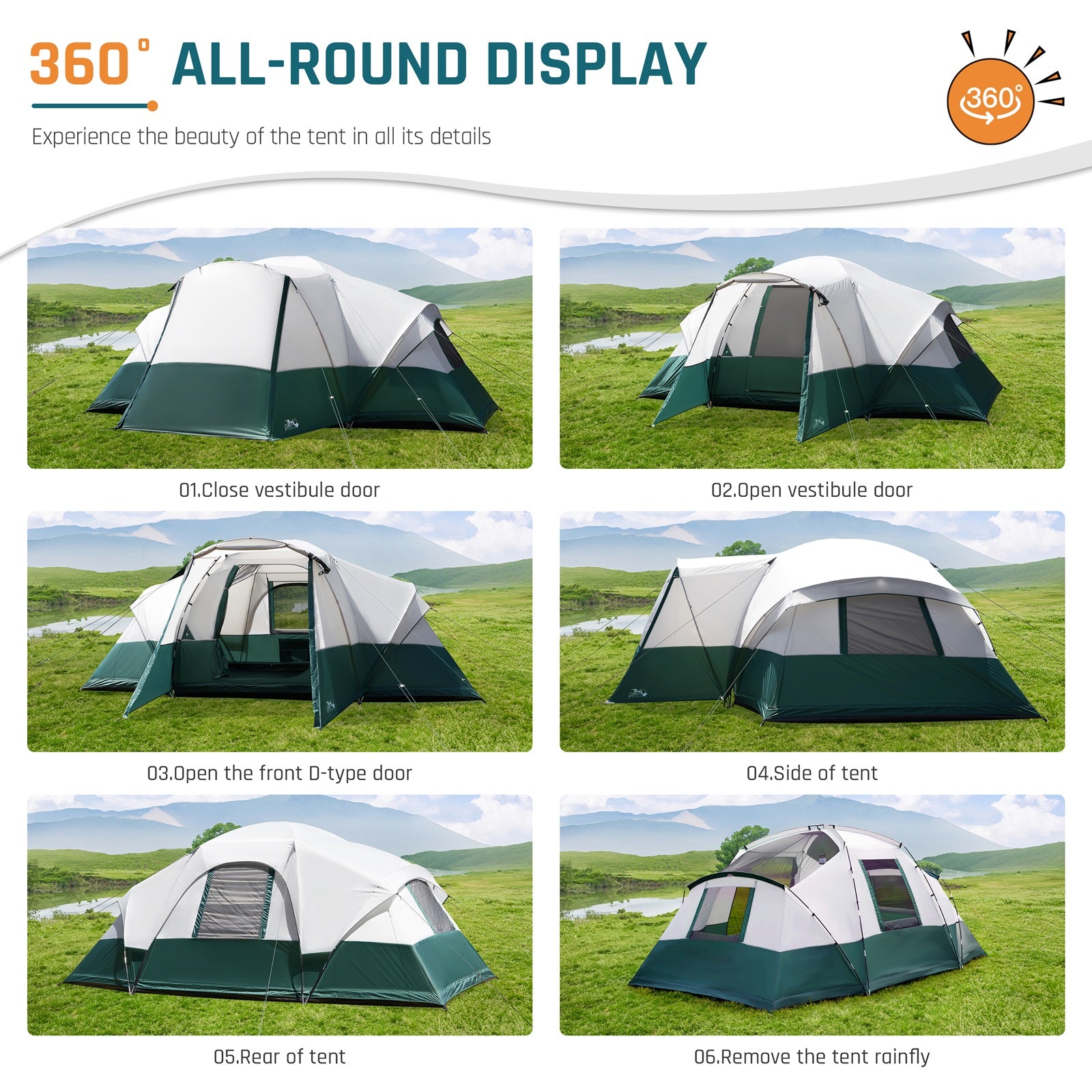 Water-Resistant Camping Tent